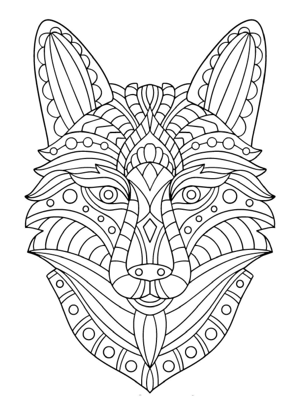 Mandalas Loup 29
